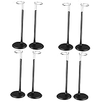 BESTOYARD 8 Pcs Adjustable Height Black Doll Holding Rack Miniature Doll Display Holder Doll Display Stand Action Figures 6 Inch Doll Leg Stand Toys Dolls Wooden Frame Stainless Steel Baby