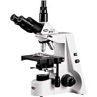 AmScope T690B-PL Trinocular Compound Microscope, 40X-2000X Magnification, WH10x and WH20x Super-Widefield Eyepieces, Infinity Plan Achromatic Objectives, Brightfield, Kohler Condenser, Double-Layer Mechanical Stage
