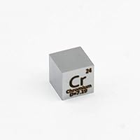 10 mm Chromium Metal Cube 99.7% Pure for Element Collection Lab Experiment Material Hobbies Substance Block Display