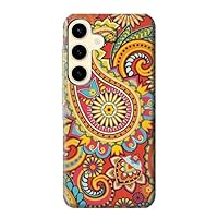 jjphonecase R3402 Floral Paisley Pattern Seamless Case Cover for Samsung Galaxy S24