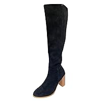 Women's Over The Knee Boot - Sexy Over The Knee High Pullon Boot - Trendy Low Block Heel Shoe - Comfortable Boot