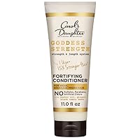 Carol's Daughter Goddess Strength Fortifying Conditioner For Wavy, Coily and Curly Hair, Sulfate Free Conditioner with Castor Oil for Weak Hair, 11 Fl Oz