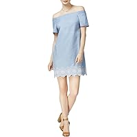 Womens Embroidered Shift Dress