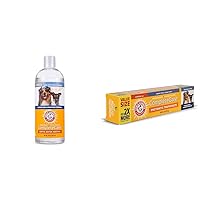 Arm & Hammer Complete Care Dental Bundle for Dogs: Flavorless Dog Dental Rinse, 16 Fl Oz and Chicken Flavor Enzymatic Toothpaste for Fresh Breath and Clean Teeth, 6.2 Oz