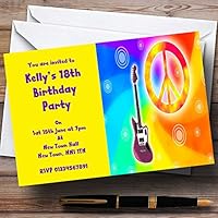 Hippy Retro Hippie Personalized Party Invitations