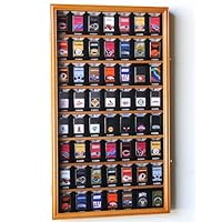 56 Zippo Lighter Display Case Cabinet Holder Rack for displaying in retail box, Oak