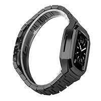 Mod Kit for Apple Watch Case Band 45mm 41mm 40mm 44mm Luxury Modification Metal Steel Case for iWatch Series 8 7 6 SE 5 4 3 (Color : Black BB, Size : 41mm or 40mm)