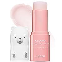 THESAEM Iceland Hydrating Collagen Eye Stick 0.24oz - Anti-wrinkle Moisturizing Eye Balm for Saggy Skin – Under Eye Treatment - Balm to Smooth Skin Texture - Rose Scent