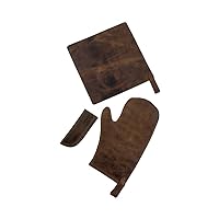 Hide & Drink, Leather Potholder Sheet, Oven Glove & Panhandle - Kitchen & Bakery Supplies - Home Essentials Handmade