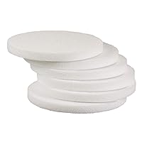 Hygloss Products Foam Discs - Craft Foam Flat Circles (XPS) for Projects, Floral Arrangements, Arts, & Crafts, Cake Dummies, 12