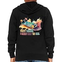 Don't Worry I Know How to Fall Kids' Full-Zip Hoodie - Print Hooded Sweatshirt - Skateboard Kids' Hoodie