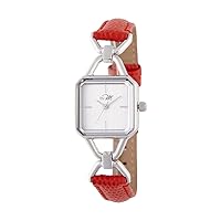 Degrees - Vintage Design Women's Quartz Watch with Leather Strap. Stainless Steel, Carre Silver. It Can Be Worn As an Accessory Or Jewelry.