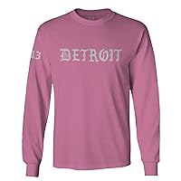 VICES AND VIRTUES Detroit 313 Michigan City Hip HOP Hipster Streetwear Long Sleeve Men's