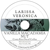 Vanilla Macadamia Nut Costa Rica Decaf Coffee (Single Serve K-Cup Pods) (Gourmet, Naturally Flavored, Whole Coffee Beans) (12 pods, ZIN: 575328)