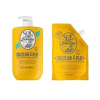Brazilian 4 Play Moisturizing Shower Cream Gel Body Wash 1L with 1L Refill Pouch