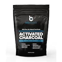 Coconut Activated Charcoal Powder - Food Grade, Kosher - Teeth Whitening, Facial Scrub, Soap Making (1 Pound) (Pack of 2)