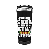 Proud Son Of A Vietnam Veteran Portable Insulated Tumblers Coffee Thermos Cup Stainless Steel With Lid Double Wall Insulation Travel Mug For Outdoor