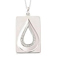 Necklace Chain White Sterling Silver Gemstone Cubic Zirconia Cz Clear 18 In