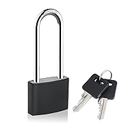 DELSWIN Covered Aluminum Lock, 2-1/2 Inch Long Shackle Locker Lock with 2 Keys, Weatherproof Padlock for School Gym Locker, Toolbox, Gate, Fence, Shed (1 Pack)