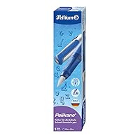 Pelikano Fountain Pen, Medium Nib, Blue, Boxed, 1 Each (802901)