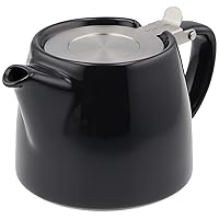 FORLIFE Stump Teapot with SLS Lid and Infuser, 18-Ounce, Black Graphite