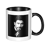 Shah Rukh Khan Coffee Mug 11 Oz Ceramic Tea Cup With Handle For Office Home Gift Men Women Black