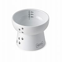 NECOICHI Raised Dog Water Bowl, Elevated, For dogs and cats, pets feeding feeder Non-slip for small dogs Dishwasher and Microwave Safe, No.1 Seller in Japan! (Dog, Water Bowl)
