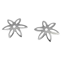 50pcs Adabele Authentic 925 Sterling Silver 10mm (0.39 inch) Star Flower Floral Bead Cap End Cap Hypoallergenic Nickel Free for Jewelry Making SS121-1