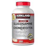 Kirk-Land Signature Extra Strength Glucosamine HCI 1500 mg Chondroitin Sulfate 1200 mg Helps Lubricate and Cushion Joint 280 Tablets