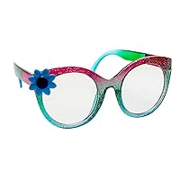 Sun-Staches Licensed Trolls Poppy Glitter w/Flower Kids Blue Light Blocking Glasses