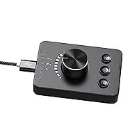 Bluetooth 5.1 USB Volume Control Knob,PC Computer Speaker Audio Volume Remote Controller Knob One-Key Mute Function