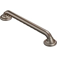 Moen LR8724D3GOWB Bathroom Safety 24-Inch Designer Safety Bathroom Grab Bar with Curled Grip, Old World Bronze