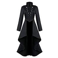Coats For Womens Women Gothic Steampunk Button Lace Corset Halloween Costume Coat Tailcoat Jacket
