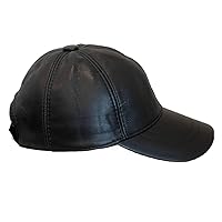 Lukkizara Genuine Leather Unisex Baseball Cap - 100% Lambskin Leather Adjustable Dad Hat