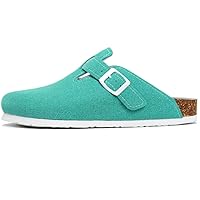 Boston Clogs for Women Men Suede Platform Clearance Mules Slip-On Potato Shoes Antislip Sole Slippers