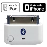 i10 (White) : Apple MFi Certified Bluetooth Splitter Transmitter (to 2 Stereo Receivers).Compatible to Apple iPod,iPhone,iPad with 30-pin connector.Compatible streaming to 2 Sets Apple AirPods.