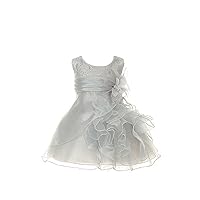 Baby & Girls Crystal Organza Rhinestone Party Pageant Special Occasion Dress