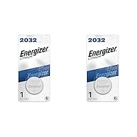 Energizer 2032 3V Batteries, 3 Volt Battery Lithium Coin, 1 Count (Pack of 2)