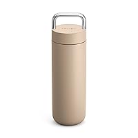 Fellow 20 oz Carter Carry Vacuum Insulated Tumbler for Water, Tea, Coffee, Smoothies, & more - Stainless Steel - Keeps Heat for 12 Hours/Stays Cold for 24 Hours-Leak-Proof Seal-Slim Width-Sand Dune