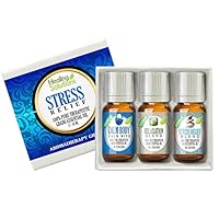 Stress Relief Blend Set 100% Pure, Best Therapeutic Grade Essential Oil Kit - 3/10mL (Calm Body/Calm Mind, Relaxation)
