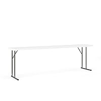 Flash Furniture 8' Plastic Folding Training and Event Table, Rectangular Folding Training Table with 330-lb. Static Weight Capacity, White