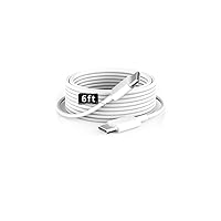 USBC Cable for iPhone 15 Plus Cord USB-C Cable 6ft Certified for iPad Air/iPad/iPad Pro/iPad Mini/iPhone 15 with USB-C Port,White 1Pack