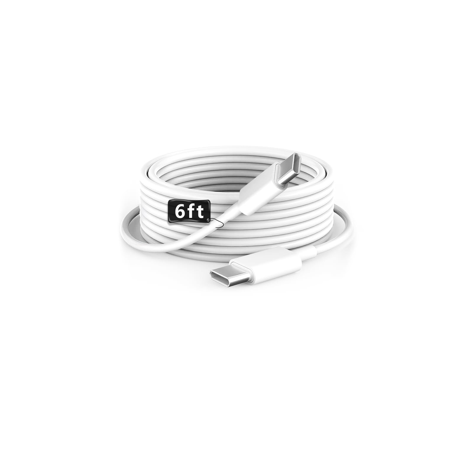 GKW USBC Cable for iPhone 15 Plus Cord USB-C Cable 6ft Certified for iPad Air/iPad/iPad Pro/iPad Mini/iPhone 15 with USB-C Port,White 1Pack