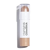Highlight and Glow Stick - Luminous Cream Balm Highlighter Stick - Illuminating Cheek Contour With Dewy Finish - Formulated With Ultra Fine, Light Reflecting Particles - Champagne - 0.35 Oz