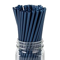 Restaurantware Basic Nature 8.3 Inch Disposable Straws 100 Sustainable Straws - Sturdy Won't Alter Flavors Midnight Blue PLA/PBAT Straws For Hot And Cold Drinks