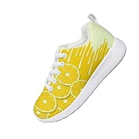 Children's Sports Shoes Boys and Girls Fashion Lemon Design Shoes Shock Absorption Wear Resistant Soft Comfortable Jogging Walking Shoes Indoor and Outdoor Sports