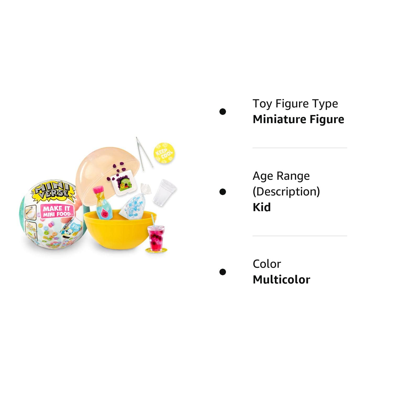 MGA Miniverse Make It Mini Food Cafe Series 1 Mini Collectibles, Blind Packaging, DIY, Resin Play, Stocking Stuffer, NOT Edible, Collectors, 8+, Multicolor (587200)