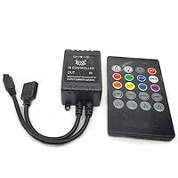 Infrared Music Controller 20 Keys IR Remote Controller Sound Sensor Controller for 5050 3528 5630 RGB LED Strip Light Flexible (Single Output)