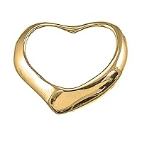 Jewels Obsession Silver Floating Heart Necklace | 14K Yellow Gold-plated 925 Silver Floating Heart Pendant with 18