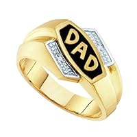 0.001ctw Mens Diamond Ring Dad Fathers Day Gift